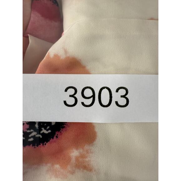 Apt 9 Size 12 Floral Print Pleated Mini Fit Flared Dress Cap Sleeve Zip Pink - Picture 11 of 11